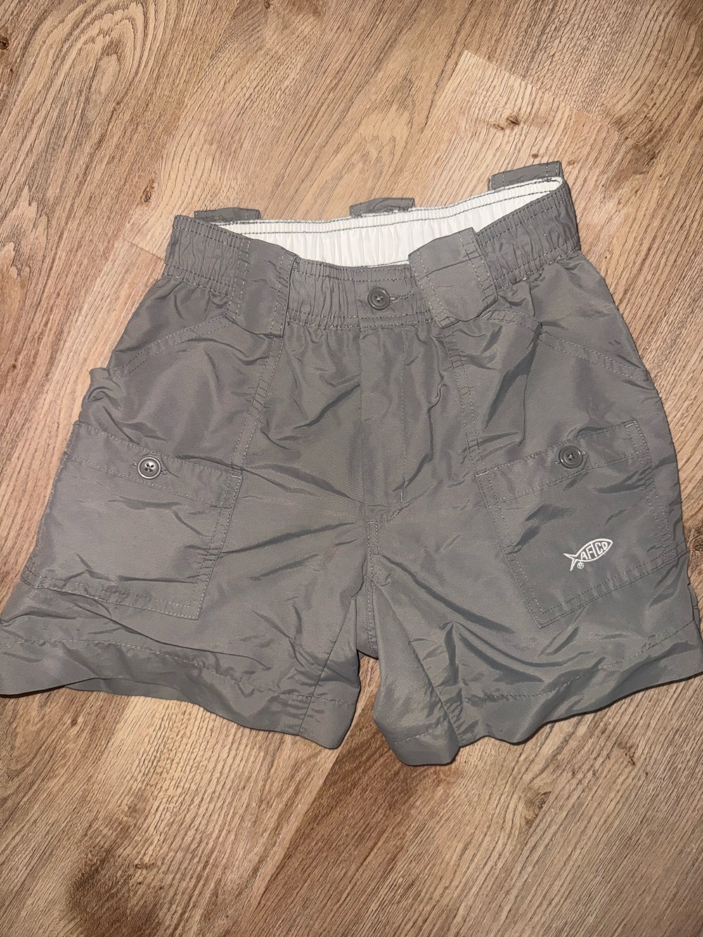 AFTCO Gray Kids' Cargo Shorts with Elastic Waist